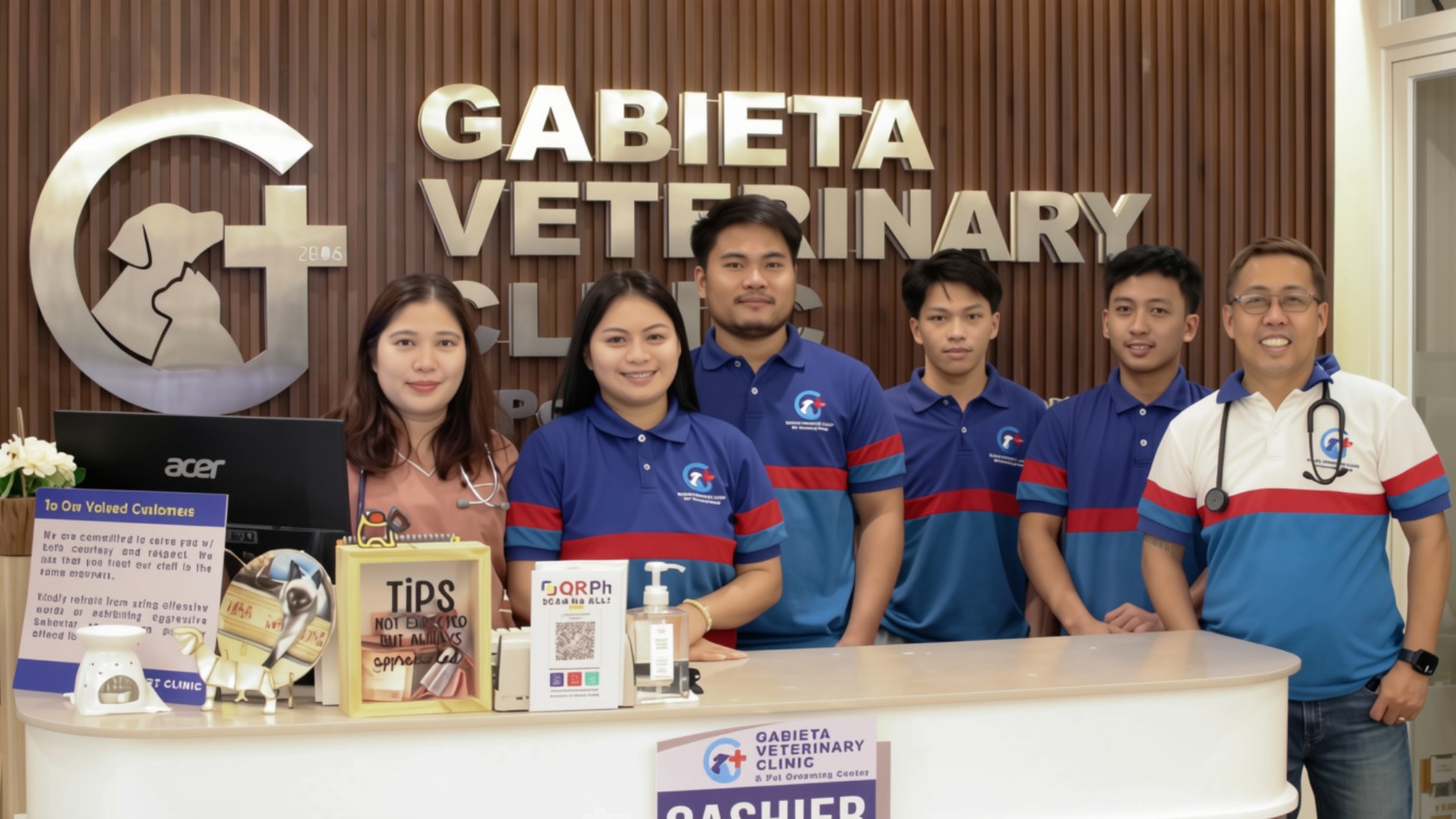 Gabieta Veterinary Clinic Cainta Main Branch Team and Reception