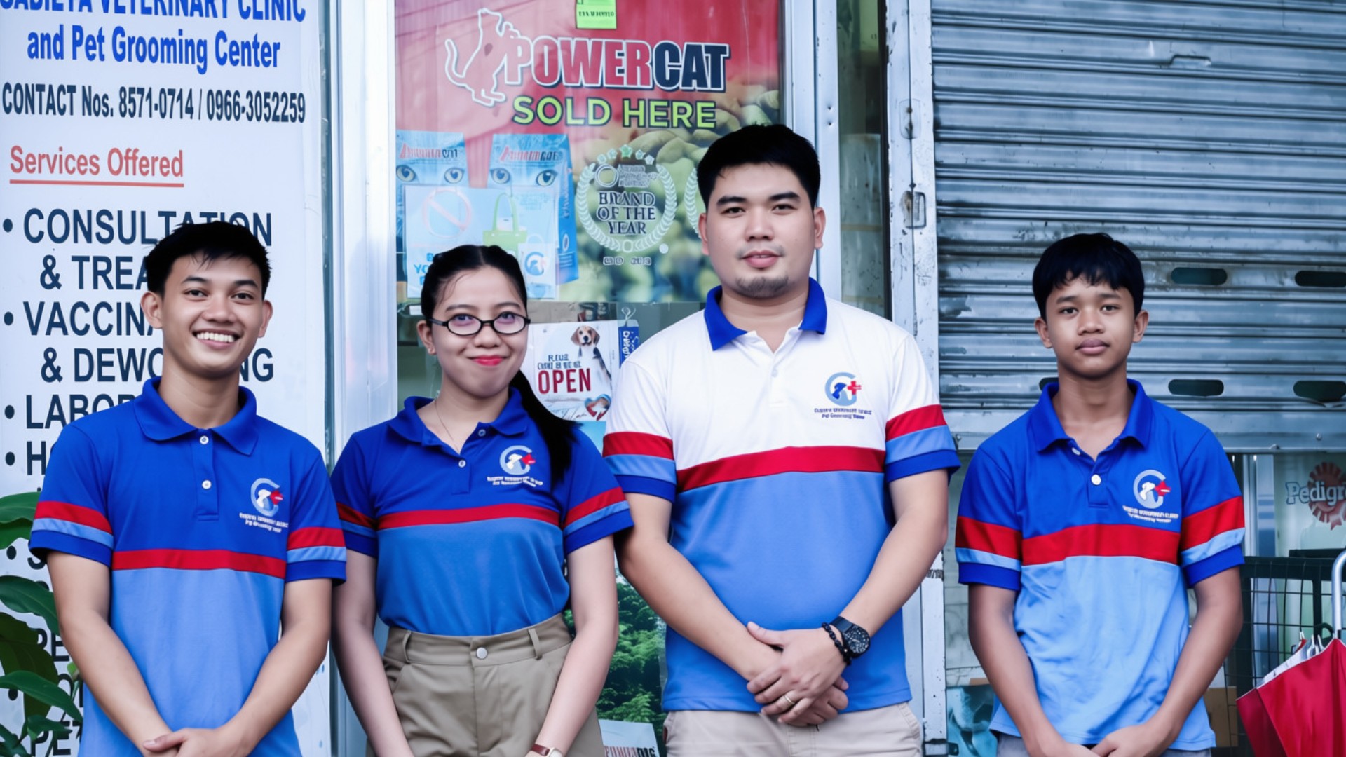 Gabieta Veterinary Clinic Village East Branch Entrance and Team